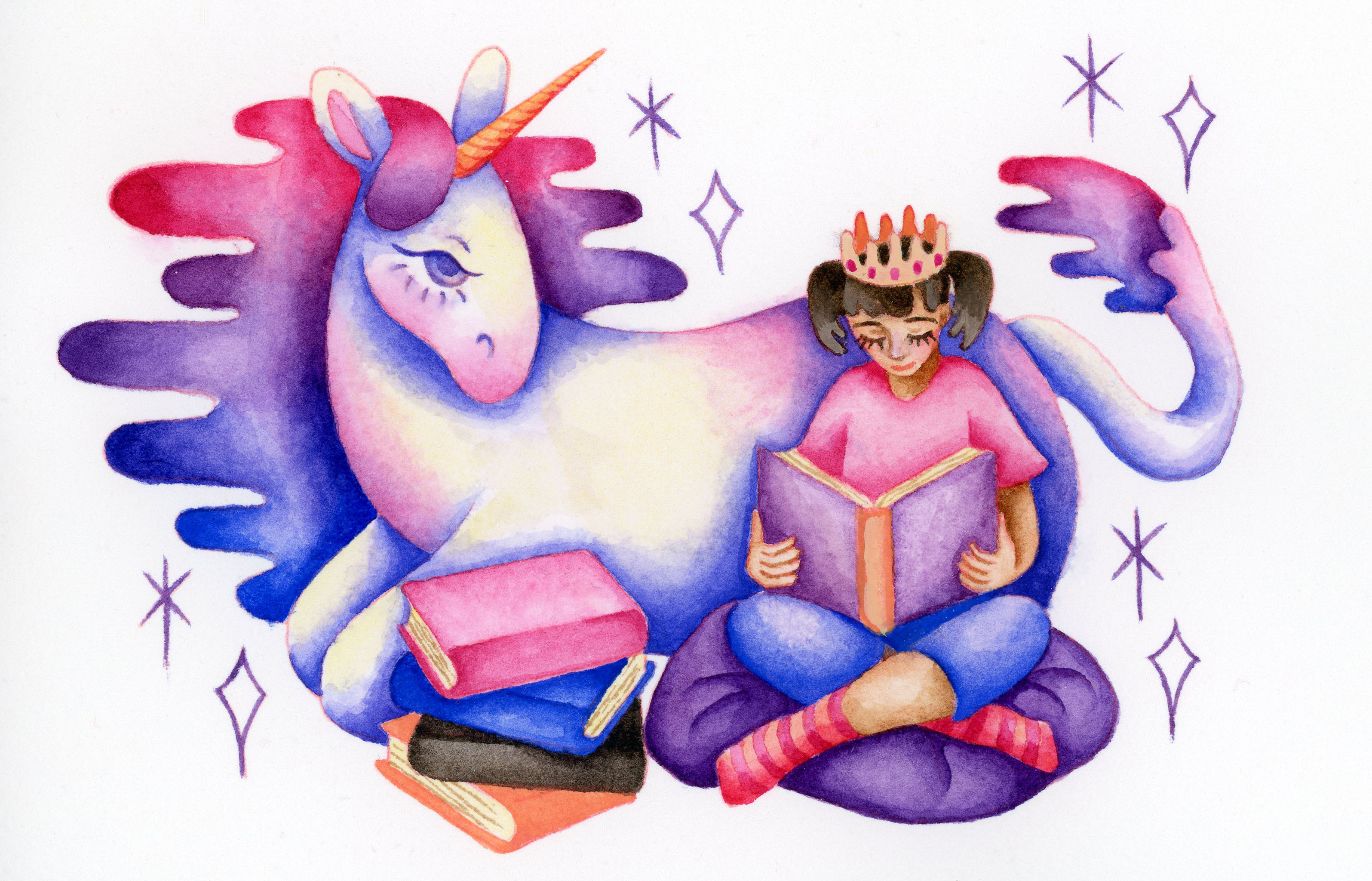 unicorn reading