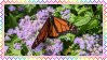 Butterfly on flowers Stamp