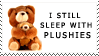 I still sleep with plushies Stamp