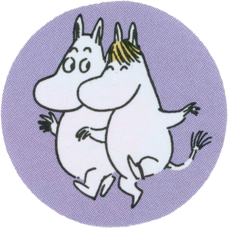 moomin and snorkmaiden jumping together