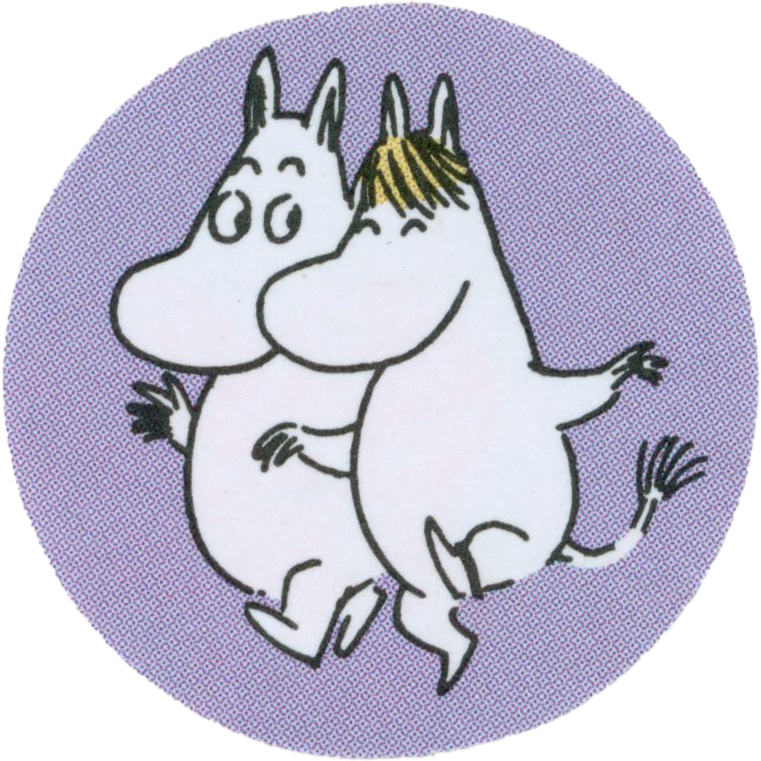 moomin and snorkmaiden jumping together